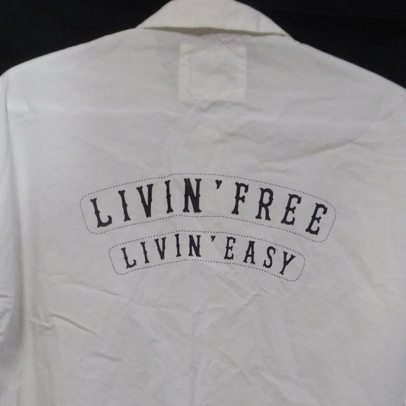 LEE COOPER, white button front shirt with collar